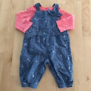 Carter’s chambray overall set